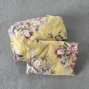 Vintage Ralph Lauren Sophie Brooke King Sheet Set Flat & Fitted Cottage Made USA